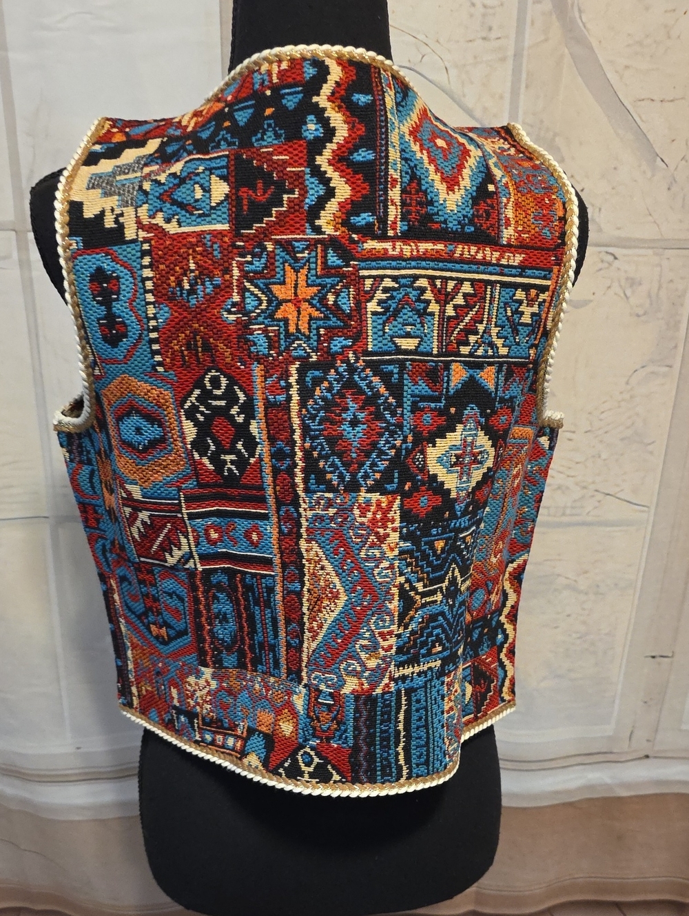 Bohemian Embroidered Tassel Vest in Multi-Color - Picture 4 of 6